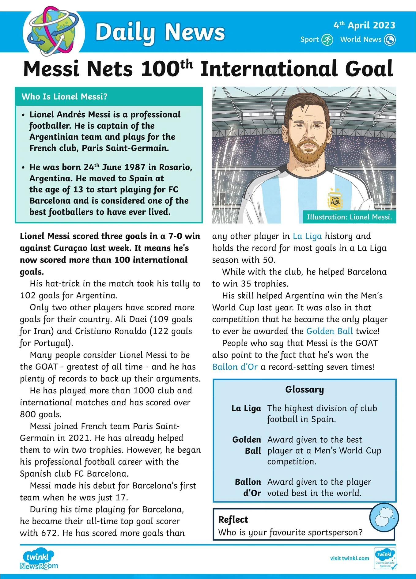 欧国联比赛中梅西创造历史的新闻